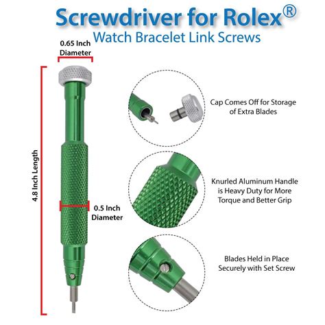 rolex link screw|rolex screwdriver size.